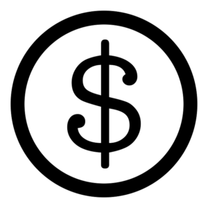 Image of a dollar sign wrapped in a circle